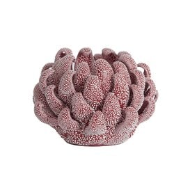 Theelicht Ø10,5x7,5 cm SERINA porselein rood