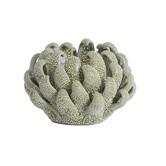 Theelicht Ø10,5x7,5 cm SERINA porselein olijfgroen