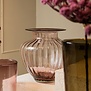 Vaas Marlisha roze glas groot rond
