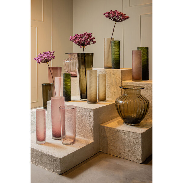 PTMD Vaas Marlisha roze glas groot rond