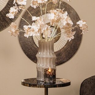 Vaas Anvi Creme glas hoekig rond M