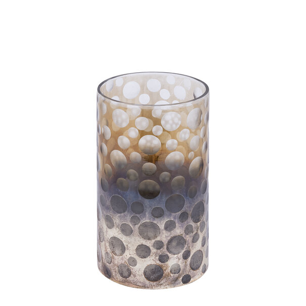 PTMD Theelicht Bridgid Bruin glas met stippen M