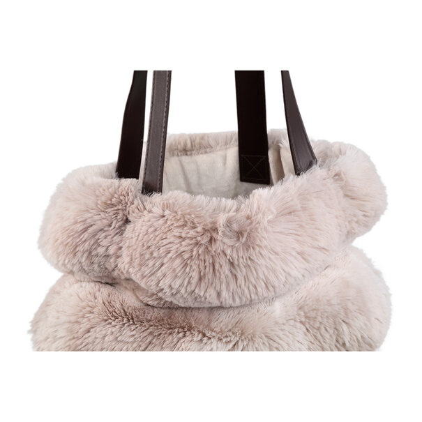 PTMD Schoudertas Divvo Beige met brede rib