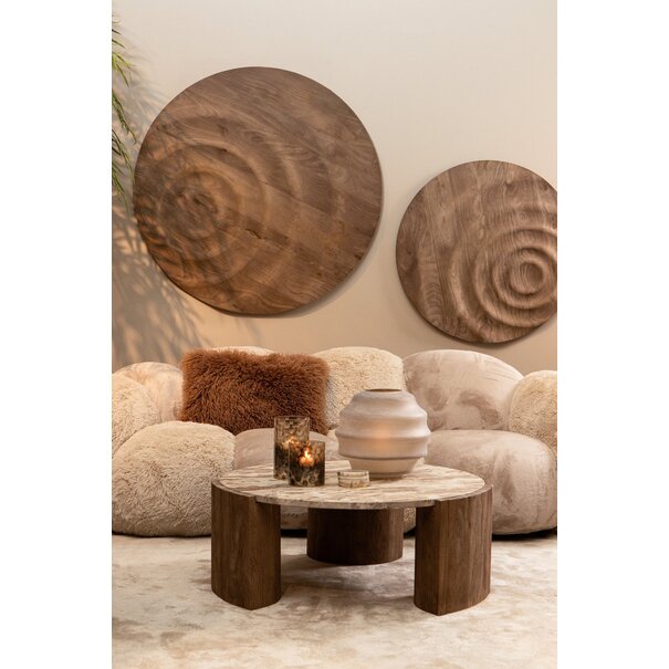 PTMD Kussen Rexx Donkerbruin rechthoekig