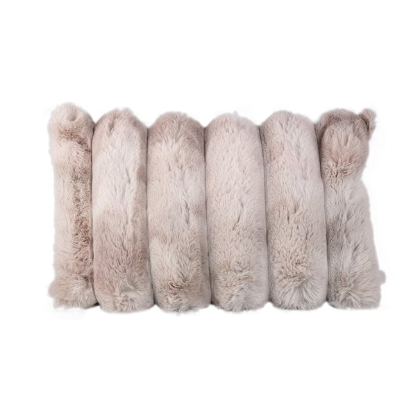 PTMD Kussen Divvo Beige brede rib rechthoekig