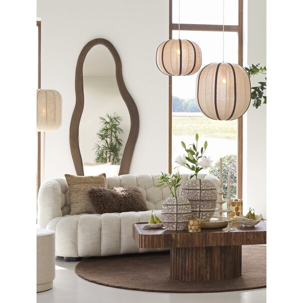 Light en Living Hanglamp Ø40x30 cm ESMIRIA natural+donkerbruin