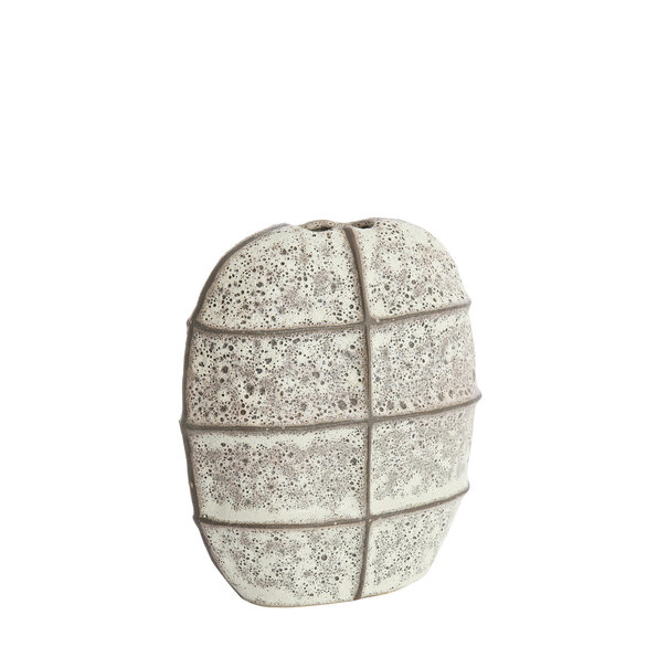 Light en Living Vaas deco 32x16x36 cm MANTU keramiek mat donkerbruin+creme