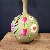 Vaas Camina langnek L groen / roze