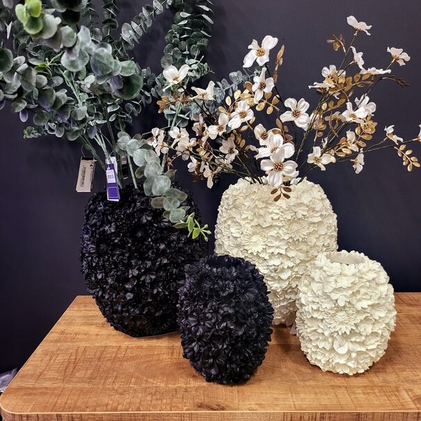 Light en Living Vaas deco Ø27x30,5 cm VIOLETA mat zwart