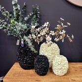 Vaas deco Ø17x20 cm VIOLETA mat zwart