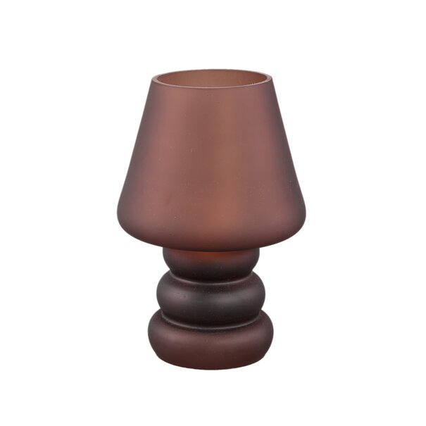 PTMD Tafellamp Led Miron Bruin matglas