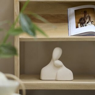 Ornament 24x9x24 cm SOLINE keramiek mat creme