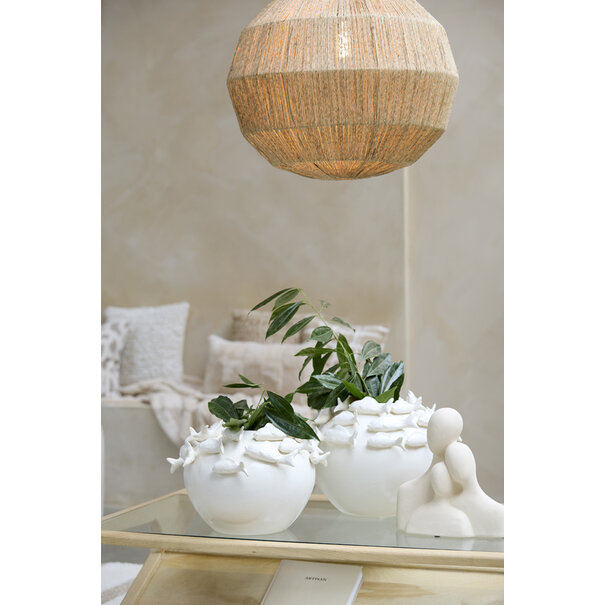 Light en Living Ornament 28x13x29 cm SOLINE keramiek mat creme