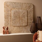 Wandornament Dishita Crème vierkant mdf M