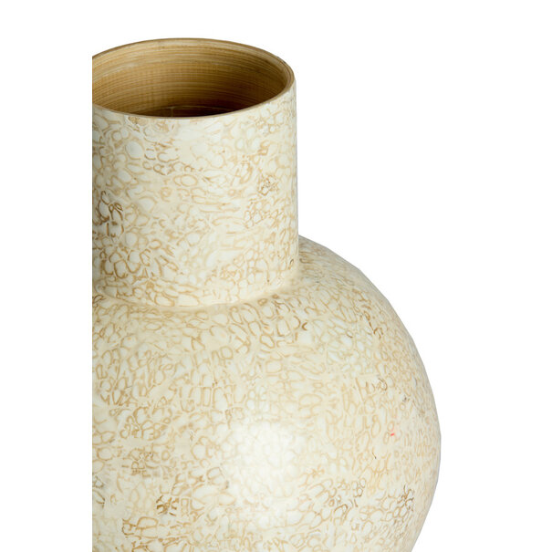 Light en Living Vaas deco Ø24x38 cm GIRONA bamboo creme