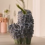Vaas deco 35x21x28 cm FLOWER keramiek blauw+groen