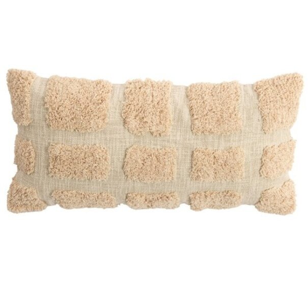 Light en Living Kussen 60x30 cm FASANO lichtroze + crème