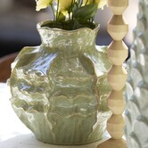 Vaas deco  Ø30x28 cm LOSETO keramiek groen