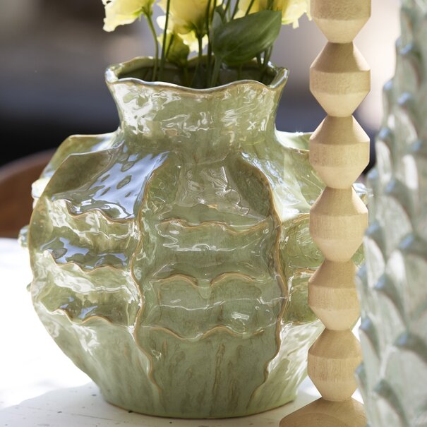 Light en Living Vaas deco  Ø30x28 cm LOSETO keramiek groen