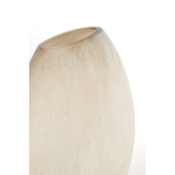Light en Living Vaas 33x13x33,5 cm SANTINO glas mat lichtbruin