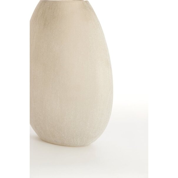 Light en Living Vaas 33x13x33,5 cm SANTINO glas mat lichtbruin