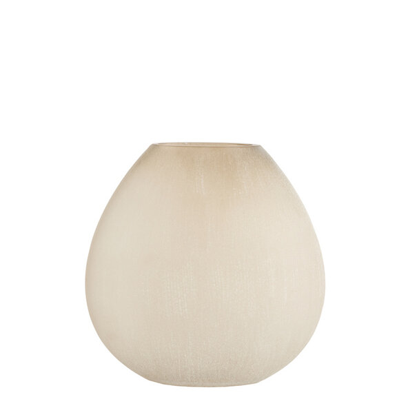 Light en Living Vaas 43x16x43 cm SANTINO glas mat lichtbruin