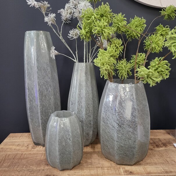 Light en Living Vaas Ø23x38 cm BRADLEY glas grijs groen