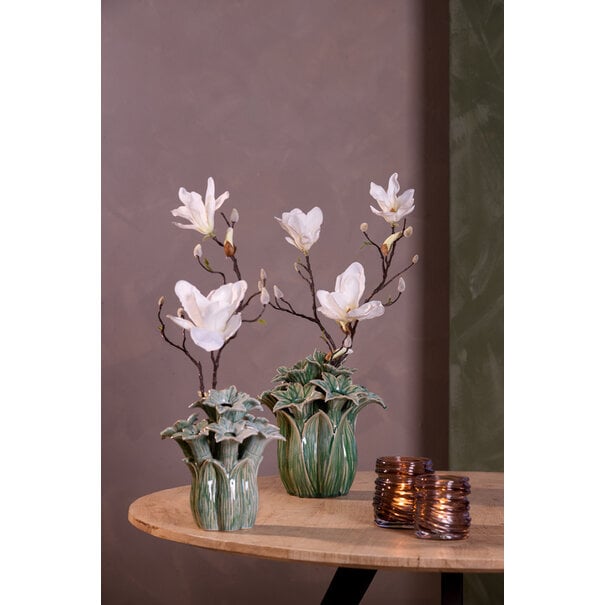 Light en Living Vaas deco Ø21,5x23,5 cm SAMPAGA keramiek blauw-groen