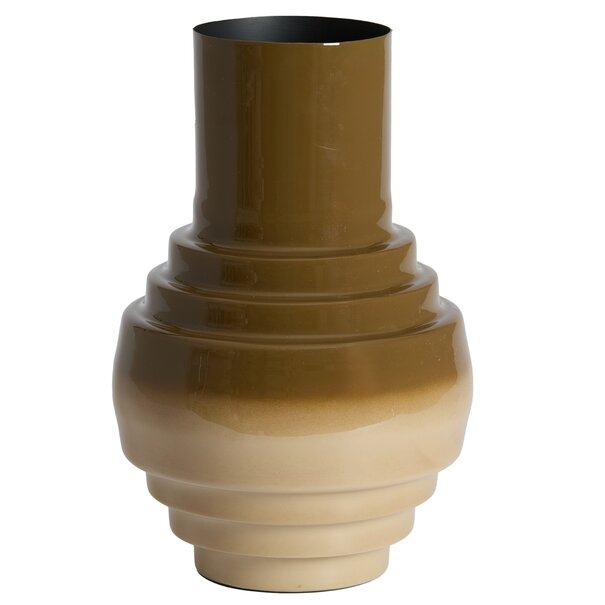 Light en Living Vaas deco Ø24x36 cm CARIMA donkerbruin + zand