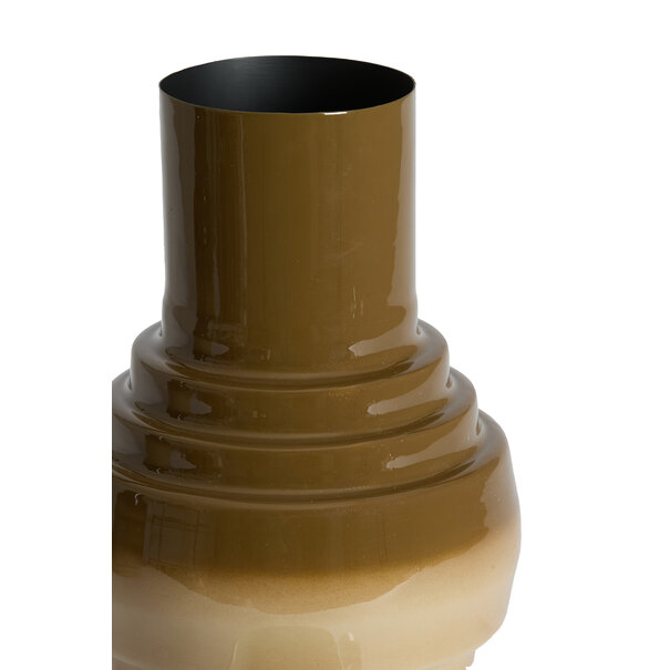 Light en Living Vaas deco Ø24x36 cm CARIMA donkerbruin + zand