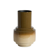 Vaas deco  Ø22x33,5 cm CARIMA donkerbruin + zand