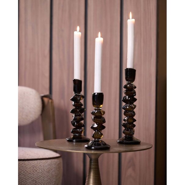 Light en Living Kandelaar Ø11x24,5 cm ESTIVA glas olijfgroen