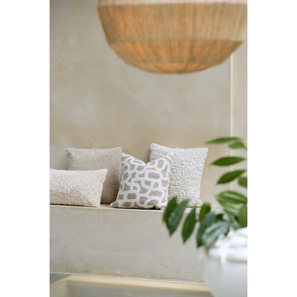 Light en Living Kussen 45x45 cm ALPENA taupe+beige