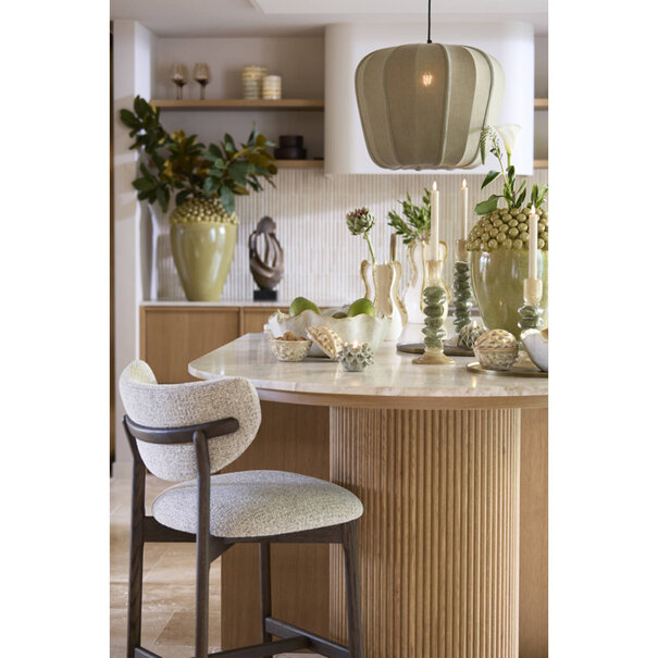 Light en Living Vaas deco Ø32x43,5 cm LOVRO keramiek olijfgroen-bruin