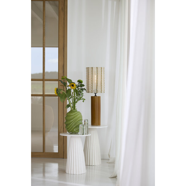 Light en Living Lampenkap 26-26-36,5 cm SIMBELIN crème + olijfgroen