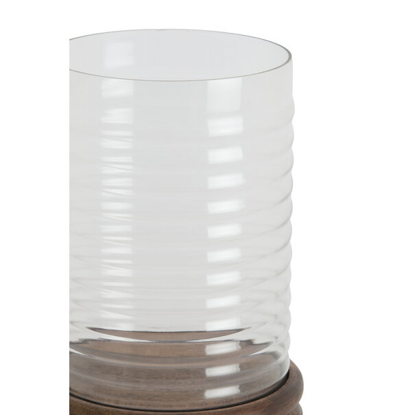 Light en Living Windlicht Ø18x36 cm MALDA mango hout bruin + glas