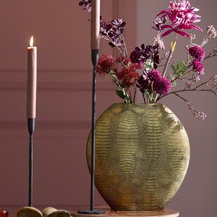 Vaas deco 39x11x40 cm SKELD antiek  brons