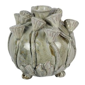 Vaas bol Lotus L groen-28x28x30CM