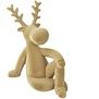 Rendier Velvet Adrian L lichtbruin 38,7 cm – Luxe kerstfiguur