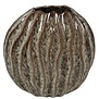 Vaas ovaal Korali M bruin / crème - 35 x 17 x 34 cm