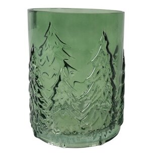 Windlicht Daimy M groen - 13 x 13 x 16 cm