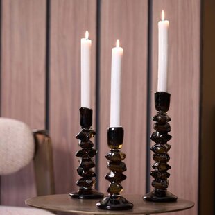 Kandelaar Ø11x24,5 cm ESTIVA glas olijfgroen