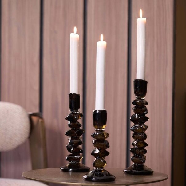 Light en Living Kandelaar Ø11x24,5 cm ESTIVA glas olijfgroen