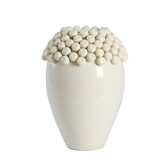 Vaas deco Ø32x43,5 cm LOVRO keramiek  crème