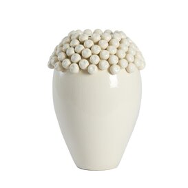 Vaas deco Ø32x43,5 cm LOVRO keramiek  crème