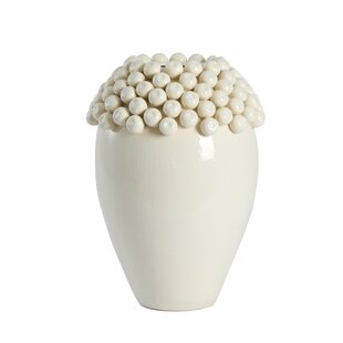 Vaas deco Ø32x43,5 cm LOVRO keramiek  crème