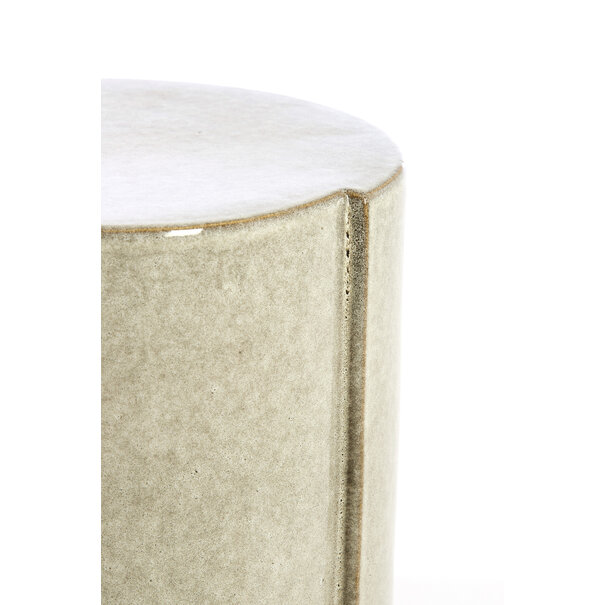 Light en Living Bijzettafel Ø33x44 cm CHULILLA keramiek  grijs