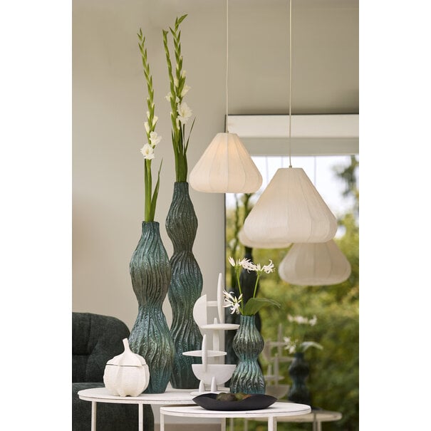 Light en Living Vaas deco  16,5x15,5x39 cm VANIA keramiek blauw