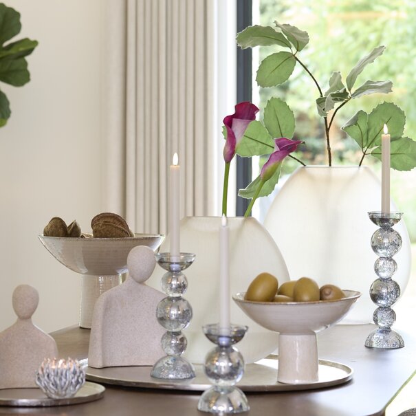 Light en Living Vaas 43x16x43 cm SANTINO glas mat lichtbruin