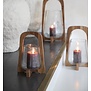 Windlicht Ø18x26,5 cm ANOSY glas helder+hout naturel